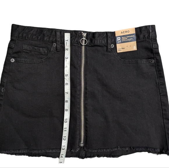 Aero Denim mini shirt sz 8 - Picture 2 of 4